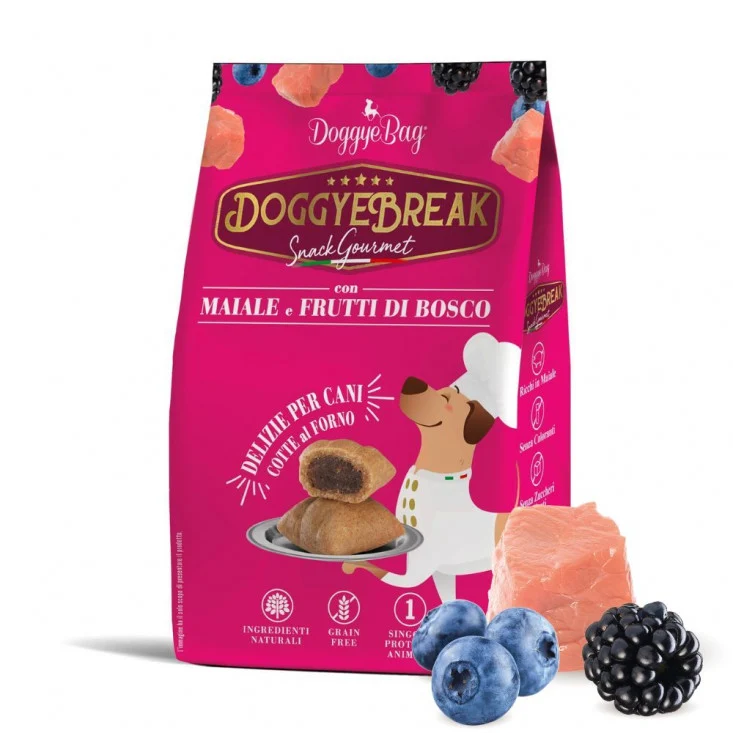 DoggyeBag Doggyebreak con Maiale e Frutti di Bosco 180 g