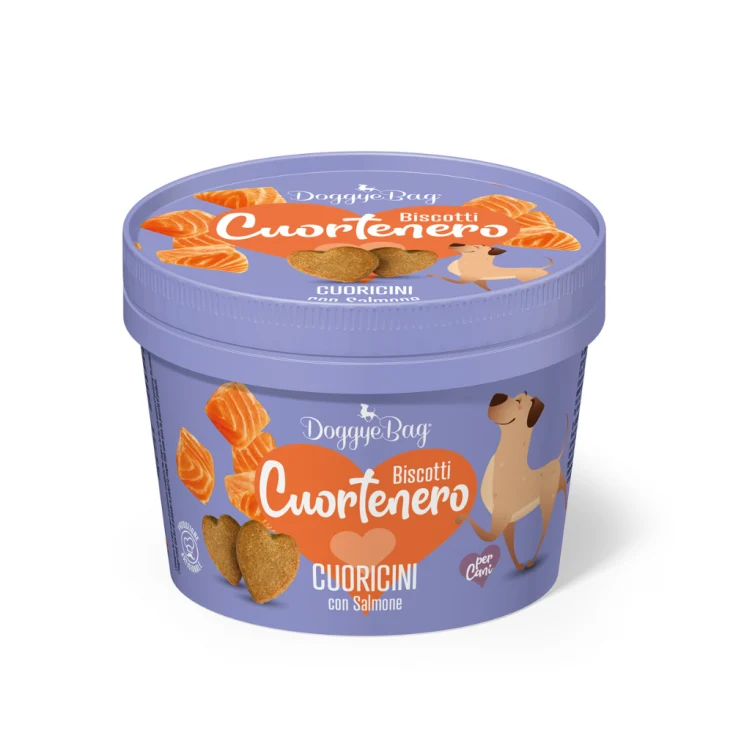 Cuortenero Cuoricini con Salmone 150g - Snack Cani Low Grain