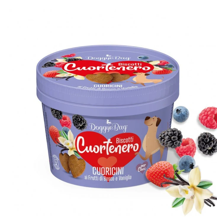 DoggyeBag Cuortenero Cuoricini Frutti di Bosco e Vaniglia 150g