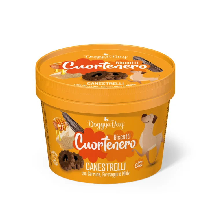 DoggyeBag Cuortenero Canestrelli con Carrube, Formaggio e Miele 150g