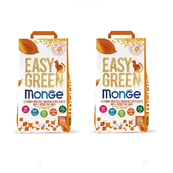2x3,8kg Monge Easy Green Mais Italiano 100% - Lettiera da WC