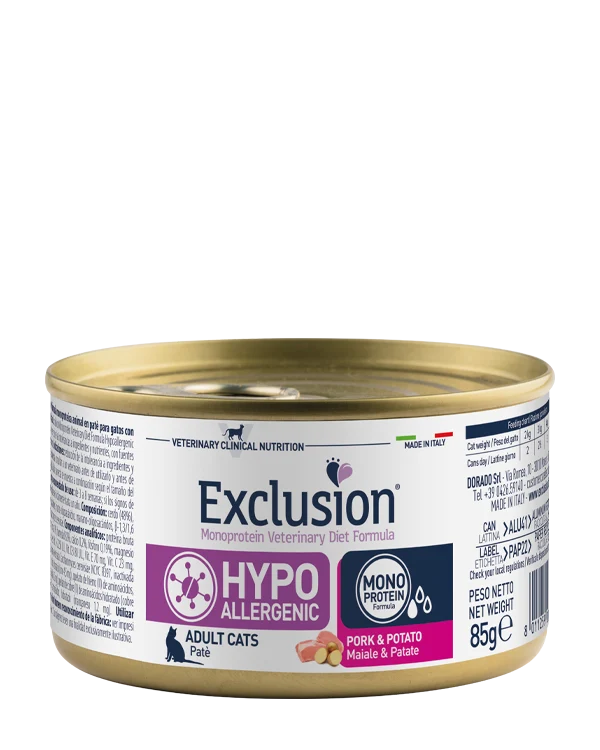 Exclusion Hypoallergenic Paté Maiale & Patate 85g - Gatti Adulti