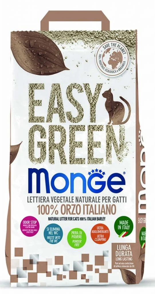 8x3,8kg Monge Easy Green Orzo - Lettiera da WC Ecologica