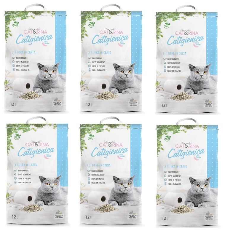 6x12Lt CAT&RINA Catigienica - Lettiera per Gatti Compostabile