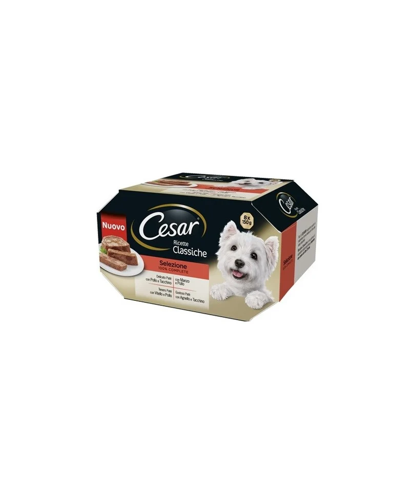 Cesar Ricette Classiche 8x150g Alimento Umido per Cane