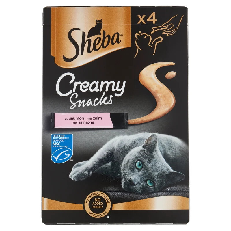 Sheba Creamy Snack con Salmone - Snack per Gatti