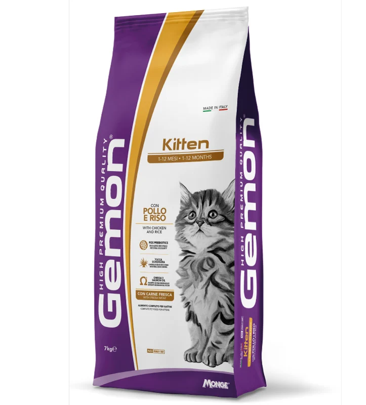 Gemon Kitten con Pollo e Riso 7kg - Gattini 1-12 Mesi
