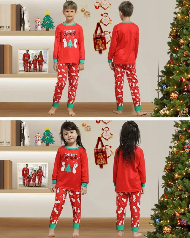 Kouric Pigiama Natale Famiglia, Pigiami Natalizi per Tutta la Famiglia, Pigiama Natalizio Famiglia Pigiami Natale, Girocollo Due Pezzi Natale Pajamas Set per Donna Uomo Bambino Bambina