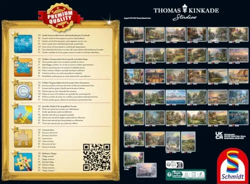 Schmidt Spiele 59494 - Puzzle "Thomas Kinkade, Babbo Natale e i suoi gnomi", edizione limitata, 1000 pezzi, multicolore
