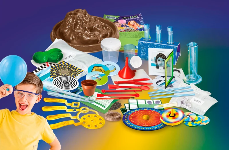 Clementoni Scienza e Gioco Lab - I Migliori 100 Esperimenti, Laboratorio di Scienze Bambini 8+ Anni per Scoprire Discipline Come Chimica, Fisica, Botanica, Gioco Made in Italy, Lingua Italiana, 19395