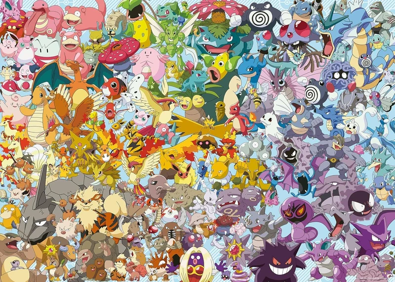 Ravensburger - Puzzle 1000 Pezzi Pokemon Challenge | Puzzle Per Adulti E Tutta La Famiglie | Dimensione Di 70x50 Cm | Regalo Adulti | Regali Natale