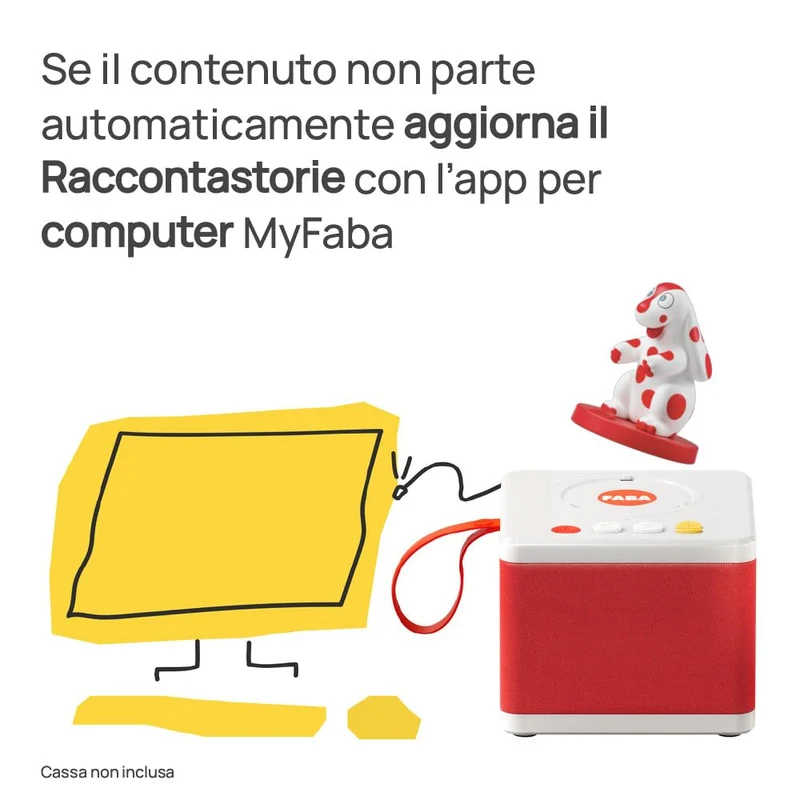FABA Personaggio Sonoro - Piccole storie di Pimpa - Storie e fiabe sonore per bambini e bambine 1-3 anni - Ascoltabile con il Raccontastorie e FABA+, gioco educativo versione Italiana