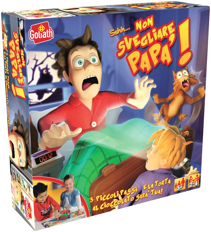 Goliath Non Svegliare Papà, Gioco da Tavolo per Bambini dai 5 Anni, Sviluppa la Concentrazione e il Pensiero, Giochi da Tavolo Per Giocare con la Famiglia o gli Amici