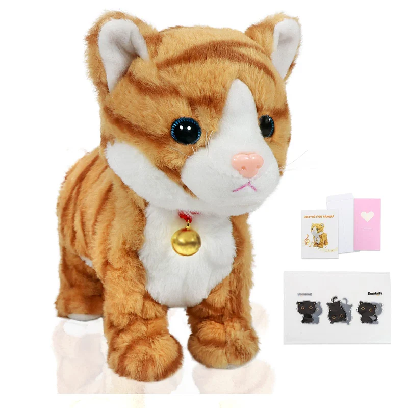 Smalody Giocattoli di Peluche, novità Controllo del Suono Gatto elettronico Giocattoli interattivi Animali Domestici elettronici Robot Gatto