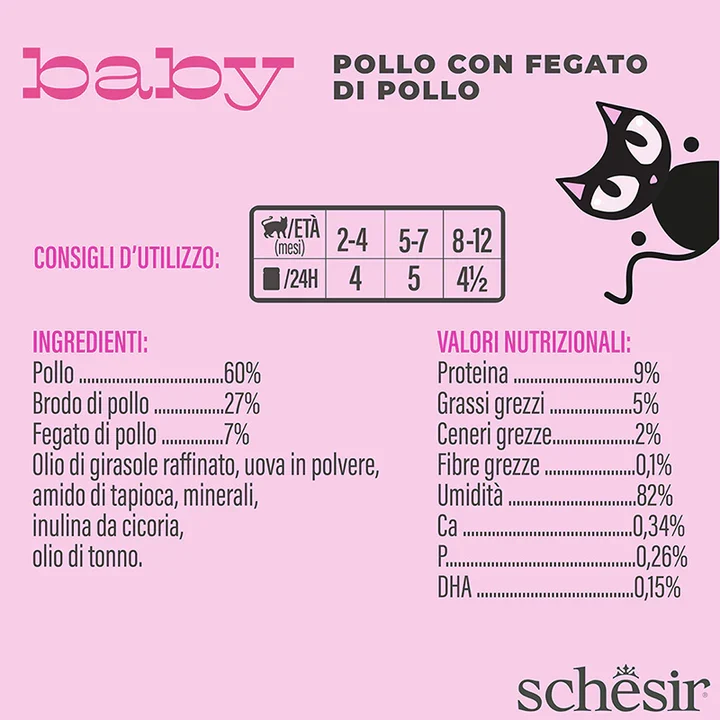 Schesir Baby – Pollo con Fegato di Pollo in Mousse 70g
