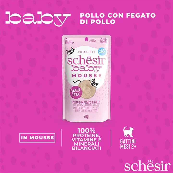 Schesir Baby – Pollo con Fegato di Pollo in Mousse 70g
