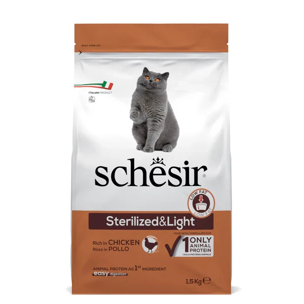 Schesir Sterilised Light Pollo 1,5kg - Gatti Adulti Sterilizzati