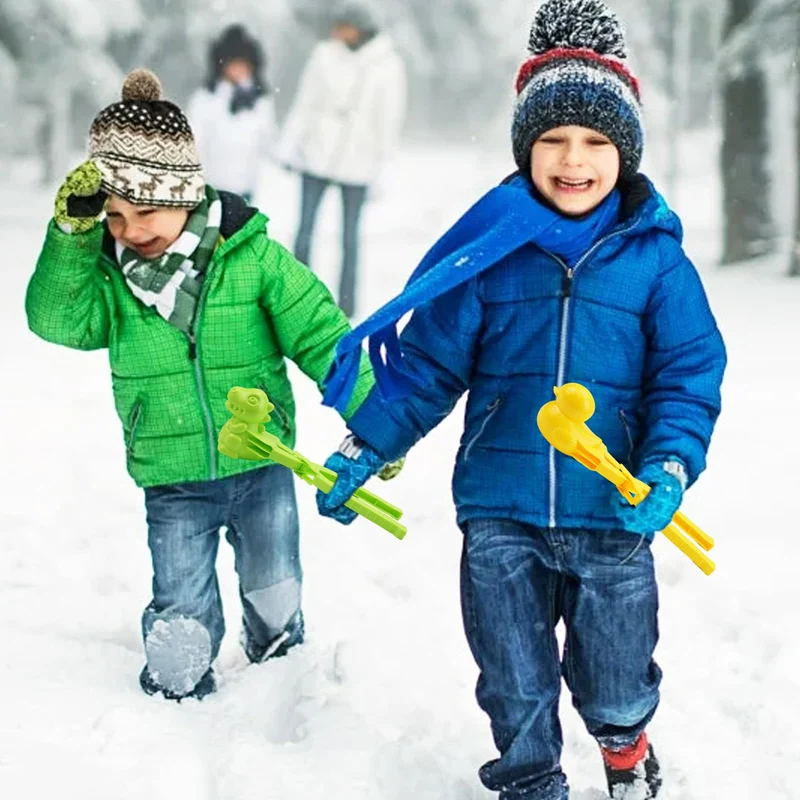 Pinze per palla di neve, 8 pezzi per palla di neve, palla di neve, giocattolo invernale, palla di neve, palla di neve, palla di neve con manico, clip per bambini e giochi all'aperto