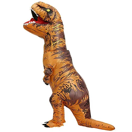 JASHKE Costume Dinosauro Gonfiabile Tuta T-rex Gonfiabile Costumi Trex Gonfiabili Travestimento Dnosauro per Adulti