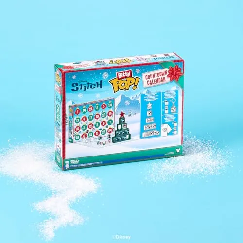 Funko Bitty Pop! Countdown Calendar: Stitch Holiday - Lilo And Stitch- Calendario Dell'avvento - 24 Giorni di Sorprese - Mini Figura in Vinile da Colleziones - Mystery Box - Idea Regalo