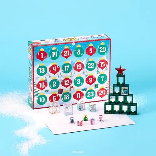 Funko Bitty Pop! Countdown Calendar: Stitch Holiday - Lilo And Stitch- Calendario Dell'avvento - 24 Giorni di Sorprese - Mini Figura in Vinile da Colleziones - Mystery Box - Idea Regalo
