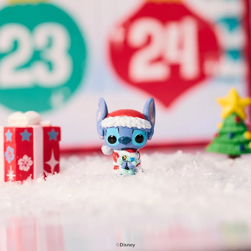 Funko Bitty Pop! Countdown Calendar: Stitch Holiday - Lilo And Stitch- Calendario Dell'avvento - 24 Giorni di Sorprese - Mini Figura in Vinile da Colleziones - Mystery Box - Idea Regalo