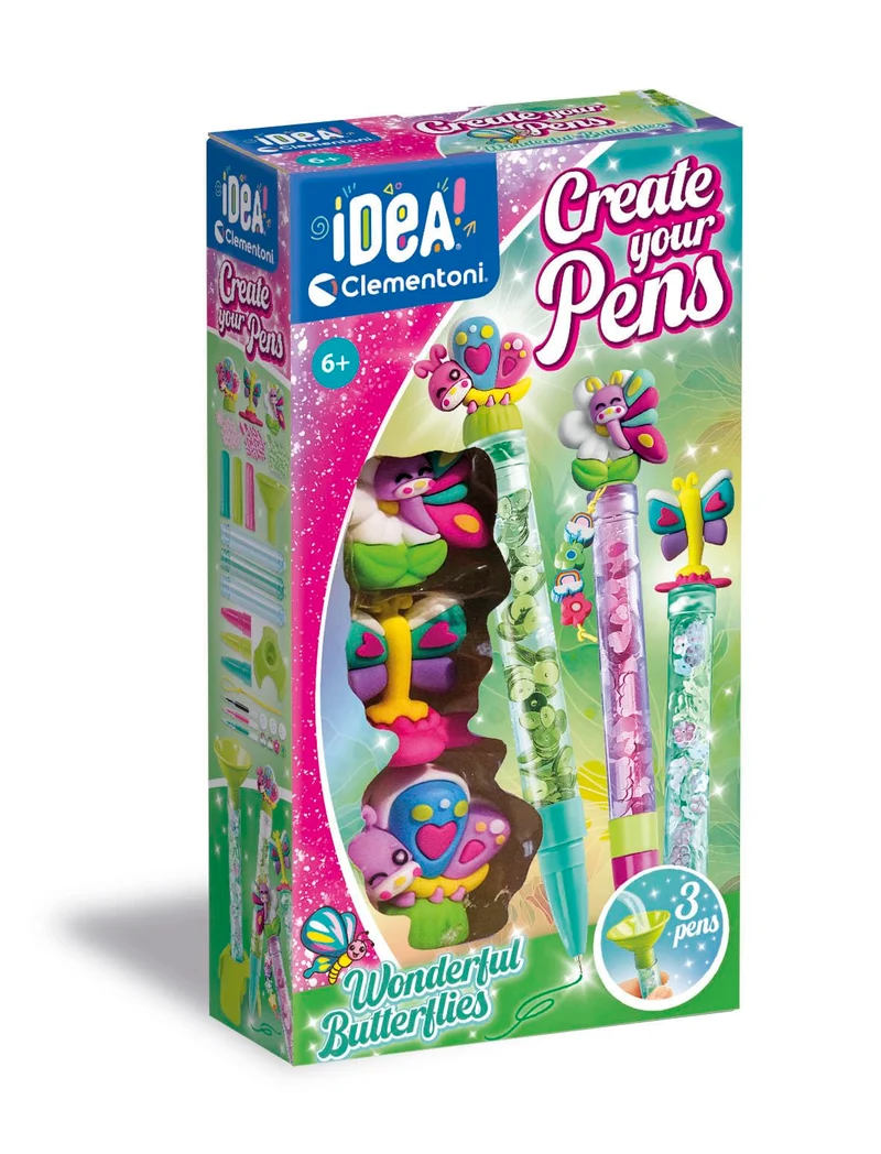 Clementoni- Idea-Mini Lab Penne Butterfly, Colore, 18873
