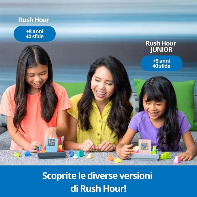 ThinkFun - Rush Hour Gioco | Giochi Da Tavolo per Bambini 40 Sfide | Bambino e Bambina 8 Anni Idee Regalo | Giochi Bambini 8 Anni | Rush Hour Versione Italiana