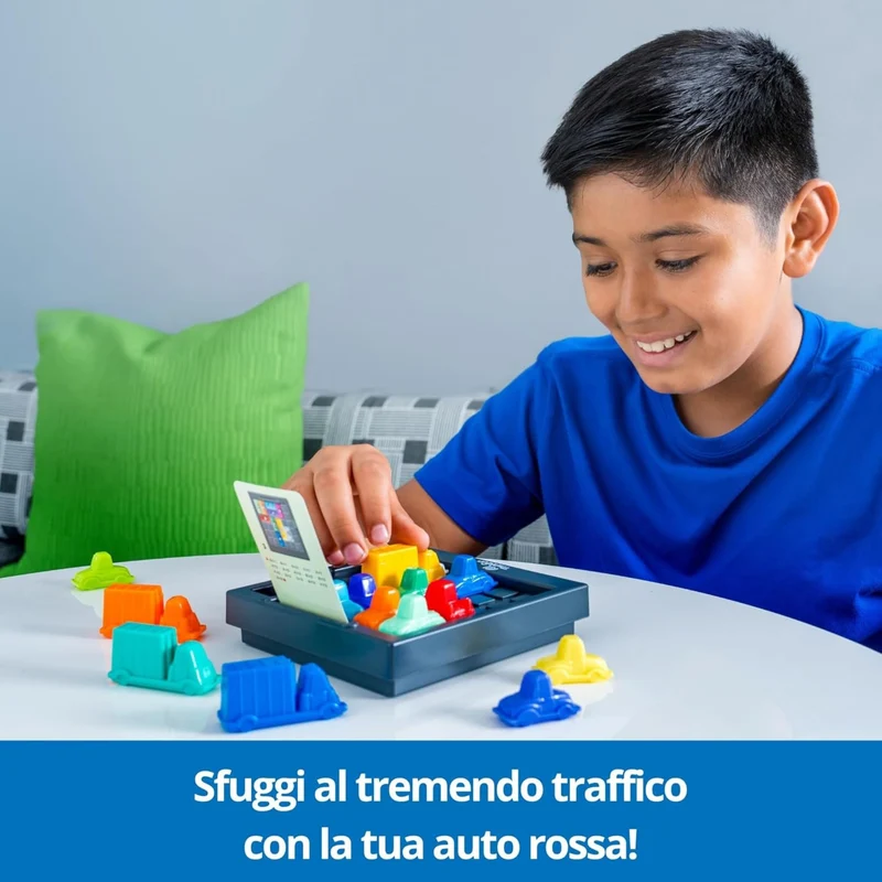 ThinkFun - Rush Hour Gioco | Giochi Da Tavolo per Bambini 40 Sfide | Bambino e Bambina 8 Anni Idee Regalo | Giochi Bambini 8 Anni | Rush Hour Versione Italiana