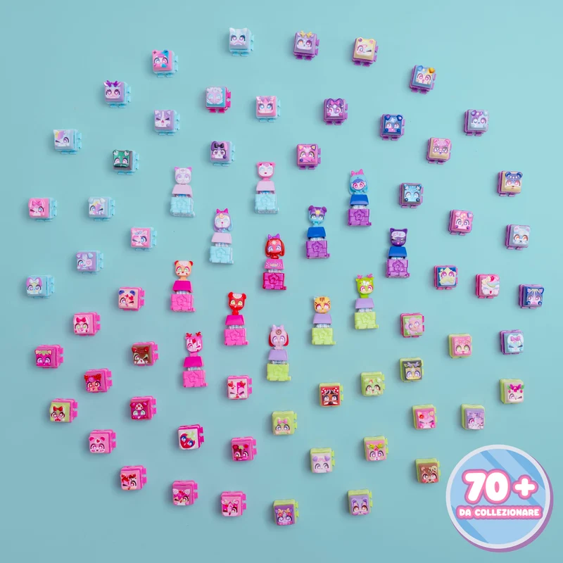 Goliath - CLICKEEZ Multipack - 5 tasti Kawaii Click Toy - Keycap Tasto Trasformabile in Portachiavi - Effetto ASMR - Fidget Toy - 70 Personaggi Carini ed Esclusivi da Collezione - da 6 Anni
