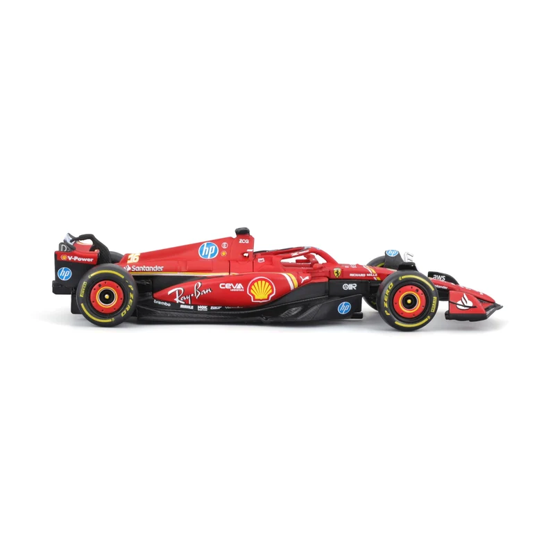 Burago Ferrari SF-24 Charles Leclerc #16 2024 - Modellino Realistico Auto in Scala 1:43, Guidata da Charles Leclerc, Licenza Ufficiale Ferrari, Età consigliata 3+ Anni