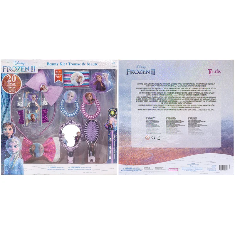 Townley Girl Disney Frozen Kit di Accessori per Capelli per Ragazze, dai 3 Anni in su (20 Pezzi)