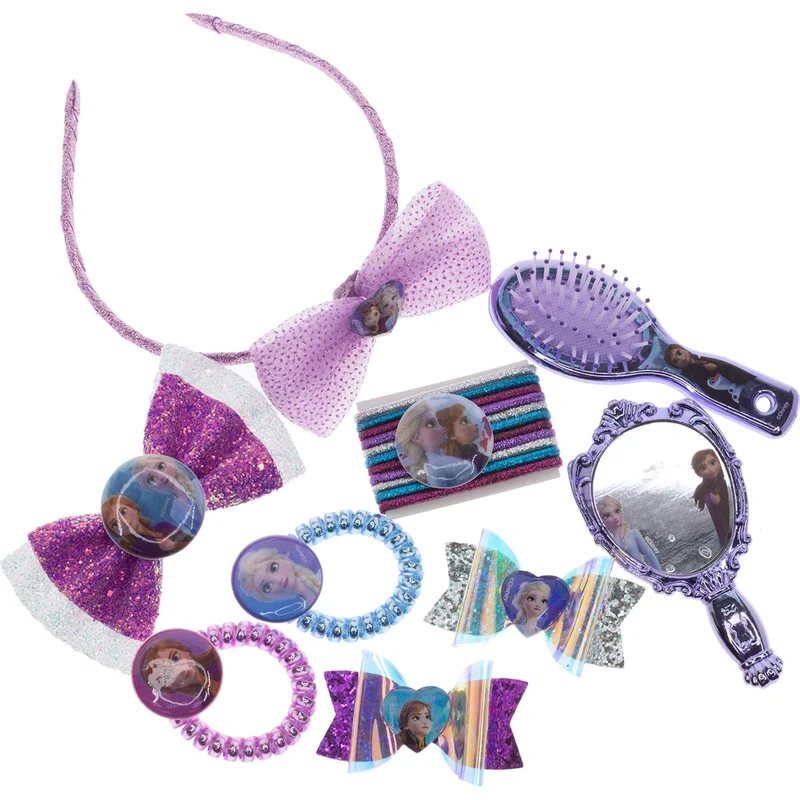 Townley Girl Disney Frozen Kit di Accessori per Capelli per Ragazze, dai 3 Anni in su (20 Pezzi)