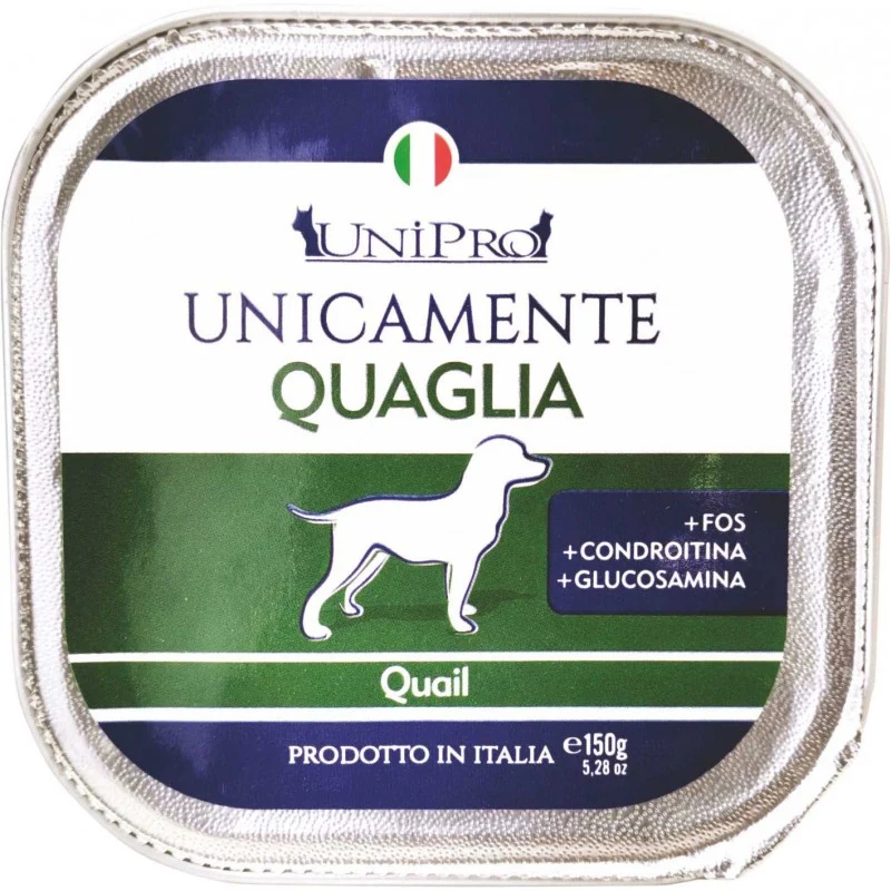 Unipro Unicamente Quaglia 400g - Cibo Umido per Cani