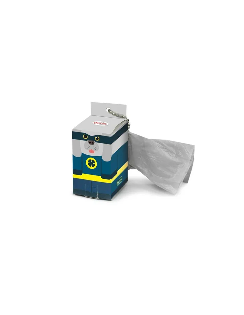 Record Masked Dog Dispenser in Cartone con Sacchetti Igienici - 15 Sacchetti