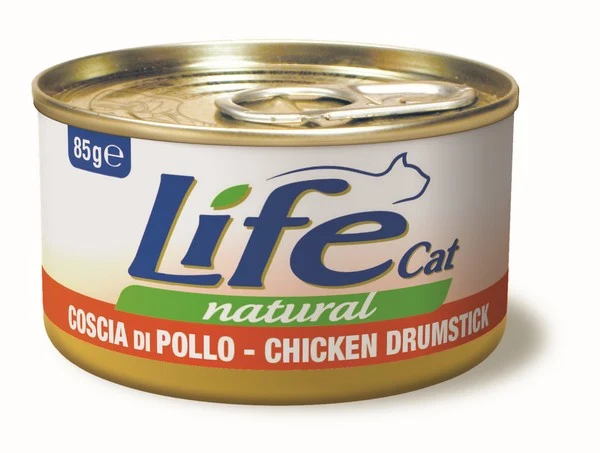 Life Cat Natural Coscia di Pollo 85g - Cibo Umido per Gatti