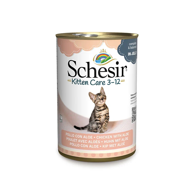 Schesir Gatto Kitten Pollo con Aloe in Gelatina 140g