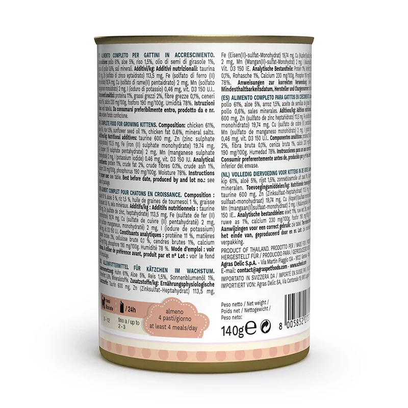 Schesir Gatto Kitten Pollo con Aloe in Gelatina 140g
