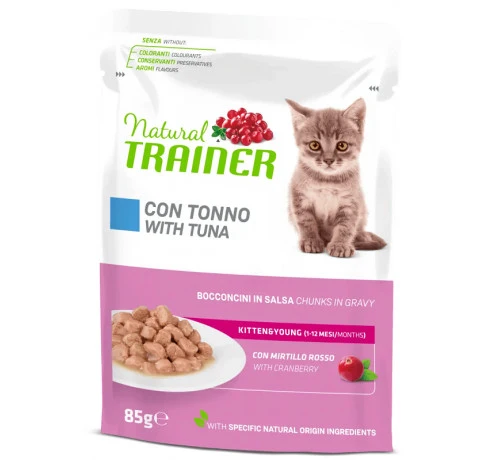 Natural Trainer Kitten&Young con Tonno 85g - Gatti Cuccioli