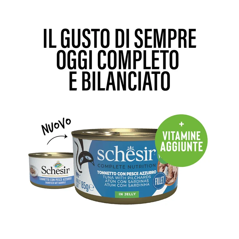 Schesir Tonnetto Pesce Azzurro Gatto Adulto 85g