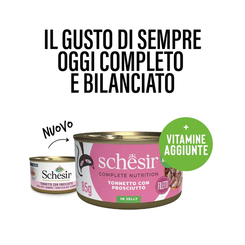 Schesir Tonnetto Prosciutto Gatto Adulto 85g