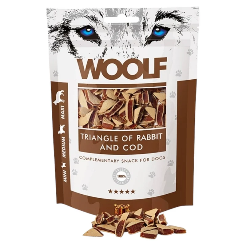 WOOLF Triangoli Coniglio e Merluzzo 100gr