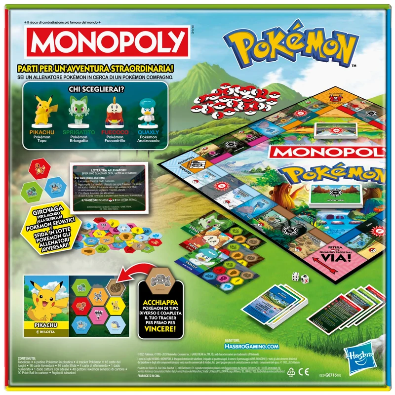 Monopoly Pokémon Edition, gioco da tavolo - Versione italiana