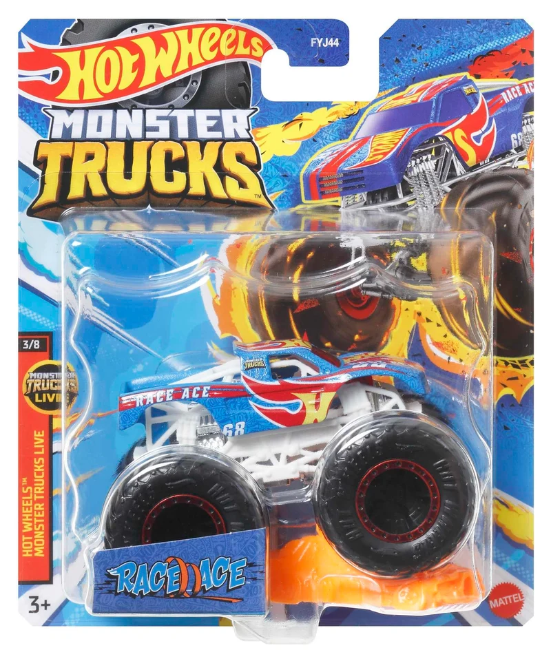 Hot Wheels- Monster Truck Veicolo a Sorpresa in Scala 1:64 con Ruote Giganti, da Collezione, Giocattolo per Bambini 3+Anni, FYJ44