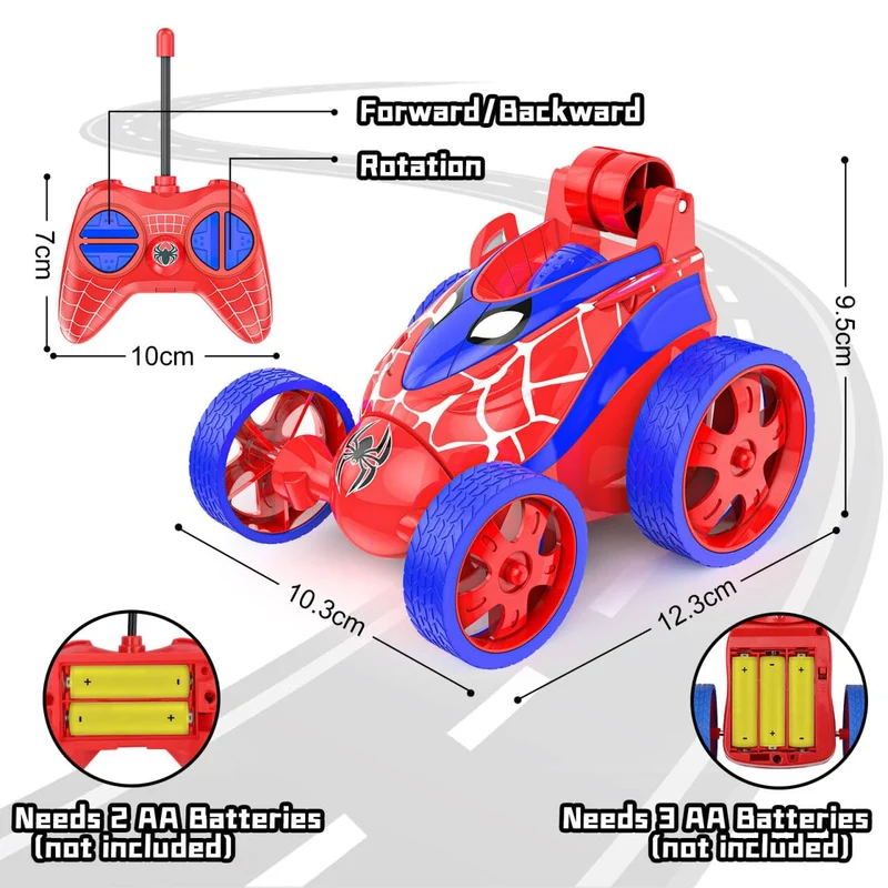 Mini Macchina Telecomandata Spider Acrobatica per Bambini 3 4 5 6 7 Anni, Macchinina Radiocomandata Auto RC Giochi Regalo Compleanno Pasqua Natale Giocattoli Gioco Bimbi Stunt Remote Control Car