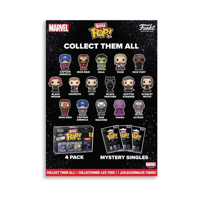 Funko Bitty Pop! Countdown Calendar: Marvel Comics- Calendario Dell'avvento - 24 Giorni di Sorprese - Mini Figura in Vinile da Colleziones - Mystery Box - Idea Regalo - di Natale