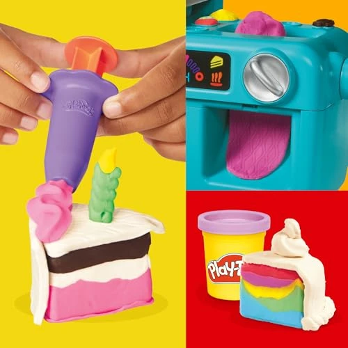 Hasbro Play-Doh, Playset Super Fetta di Torta, Arti e Mestieri Creativi per Bambini e Bambine dai 3 Anni in Su, Include 11 Vasetti di Pasta Modellabile e Accessori
