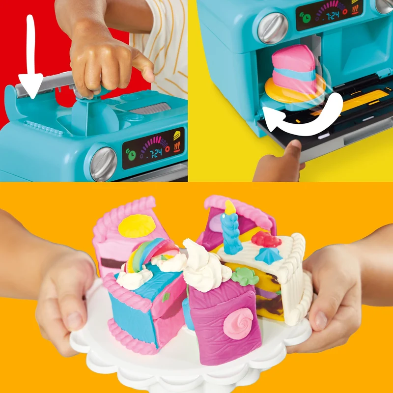 Hasbro Play-Doh, Playset Super Fetta di Torta, Arti e Mestieri Creativi per Bambini e Bambine dai 3 Anni in Su, Include 11 Vasetti di Pasta Modellabile e Accessori