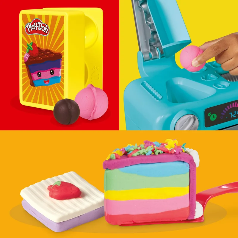 Hasbro Play-Doh, Playset Super Fetta di Torta, Arti e Mestieri Creativi per Bambini e Bambine dai 3 Anni in Su, Include 11 Vasetti di Pasta Modellabile e Accessori