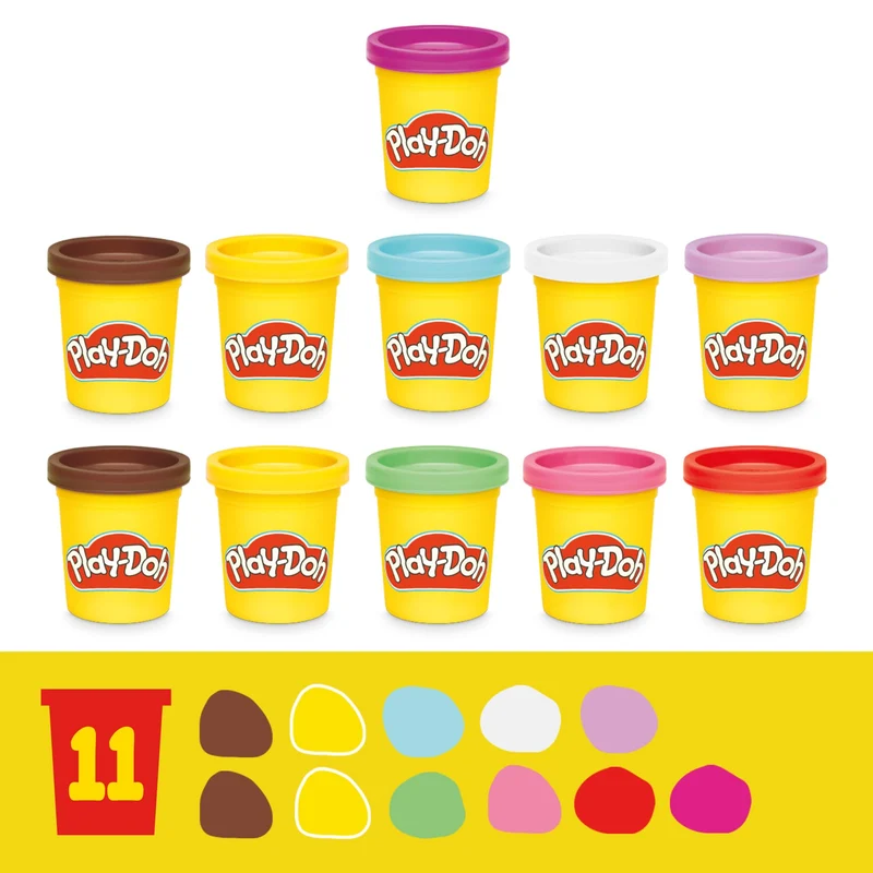 Hasbro Play-Doh, Playset Super Fetta di Torta, Arti e Mestieri Creativi per Bambini e Bambine dai 3 Anni in Su, Include 11 Vasetti di Pasta Modellabile e Accessori
